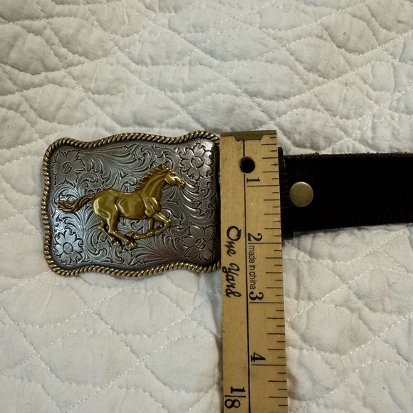 Belt and removable buckle- (large)brown slight distressed leather - Picture 5 of 6